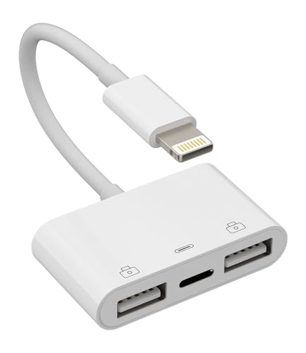 Amazon.co.jp: Lightning USB変換アダプタ（3 in 1）デュアルUSB3.0