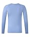 MOVILBENES Boys' Girls' Compression Shirt Youth Long Sleeve Athletic Undershirts Kids Quick Dry Athletic Base Layer Football Baseball Soccer Baketball Light Blue M