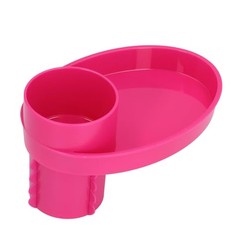 Image of Kids Car Seat Snack Tray, Toddler Travel Tray with Cup Holder, Portable Multifunctional Rotating Plate for Road Trip ()