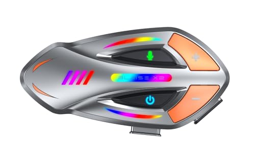 Image of Blaise X2 Motorcycle Intercom 2 Rider Helmet Communication System Motorcycle Helmet Bluetooth Headset Music Sharing Voice Control IP66 Waterproof 15 Lighting Models (Single Pack-Gray Orange)