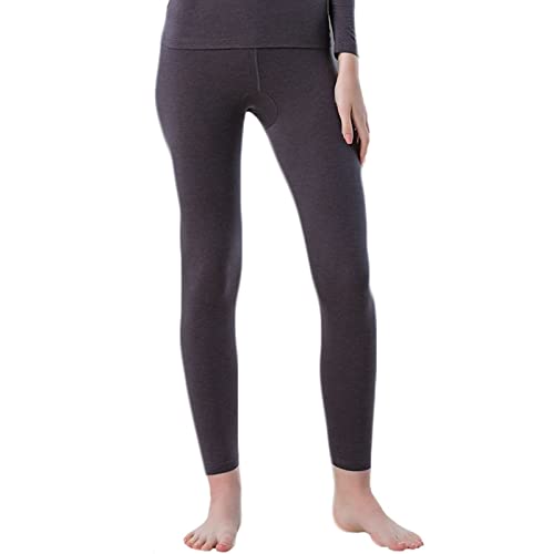 Dsnyu Thermal Underwear Bottoms Women, Acrylic Fibers Round Collar Thermal Pants, Dark Grey Thermal Bottom XXL