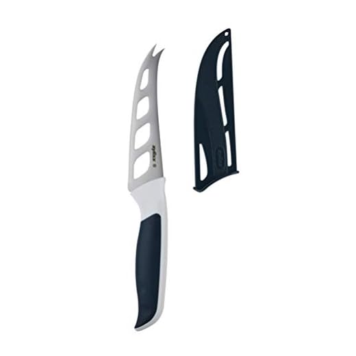zyliss E920219 Comfort Coltello per Formaggio, 12cm, Acciaio Inossidabile Giapponese, Manico Grigio, Bianco, Coltello da Cucina, Lavabili in Lavastoviglie