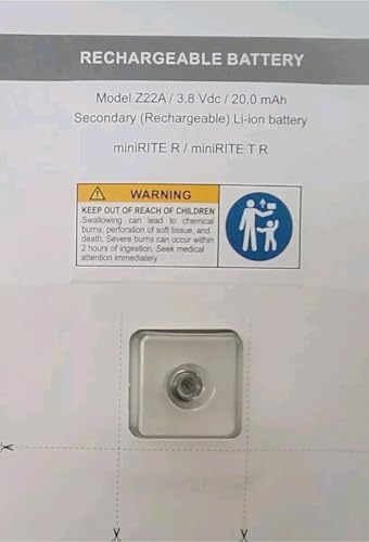 Rechargeable Z22A Lithium Ion Battery for Oticon, More, Zircon, Ruby, Play, OPN S Hearing Aids and Rechargeable CROS transmitters