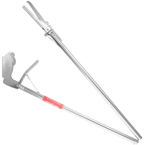 Kisangel Edelstahl Schlangenfänger Zange Mit Rutschfestem Griff Vielseitiger Outdoor Clip Zum Sicheren Greifen Und Fangen Von Schlangen Robust Und Leicht Tragbar