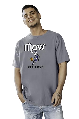 Dallas Mavericks NBA Officially Licensed Life is Good T-Shirt Ringspun Basketball Jake, XX-Large