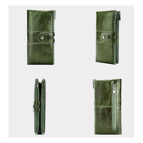 Women's Wallets, Genuine Leather Business Wallets, Blocking Wallet, Money Organisers, Money Clips (Size : Red)2