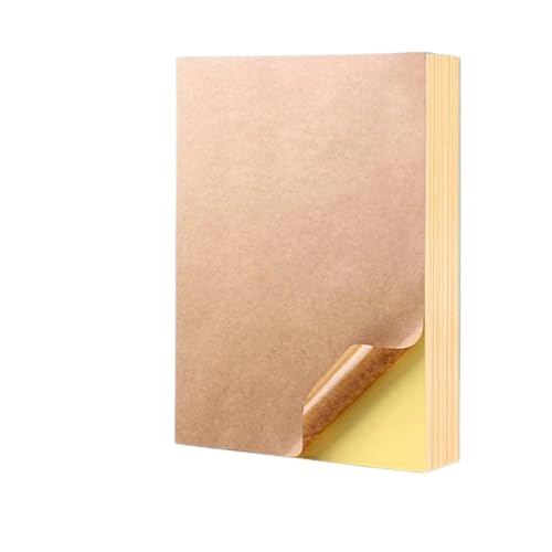 A4 �N���t�g/�z���C�g���ȔS���X�e�b�J�[�� 50 ���C�g�_�[�N�u���E�����F�S�����x���C���N�W�F�b�g���[�U�[�R�s�[�@�v�����^�p(Kraft Light 50PCS)