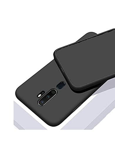 Image of Mobile Back Cover Case for Oppo A5(2020) (Silicone Case|CameraProtection|Black SC1510)