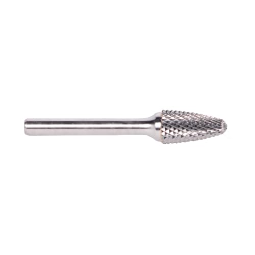 Image of Drill America SF-11 Carbide Burr /Rotary File Tree Radius End Double Cut for Die Grinder 1 /8 inch Dia. x 1 /2 inch Cut Length with 1 /4 inch Shank and 2 inch Overall Length, DUL Series
