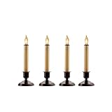 CC202AR4 IMC Candle Cape Cod Antique Bronze base Electric Window Candle with Steady Lighting 4 pack