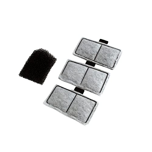Interpet Internal Corner Power Filter CPF2, 3 Month Service Pack, 3 x Cartridge Filter with Carbon, 1 x Black Sponge