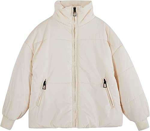 Girls Winter Long Sleeve Full Zipper Oversized Baggy Puffer Bubble Short Down Jacket Coat2