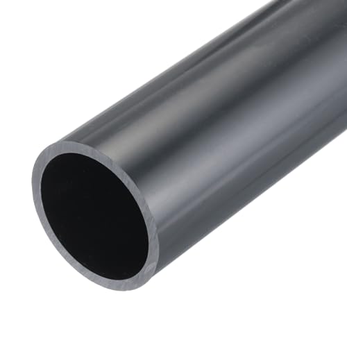 QUARKZMAN Tube Rond Rigide en PVC 51,8mm ID 60mm OD 350mm Longueur Gris Foncé pour Manchon de Câble de Conduite d'Eau