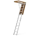 WIILAYOK Aluminum Attic Ladder - Lightweight and Portable, 375-pound Capacity Convenient Access to Your Attic, Fits 7'8"-10'3" Ceiling Heights, 22 1/2" x 54"