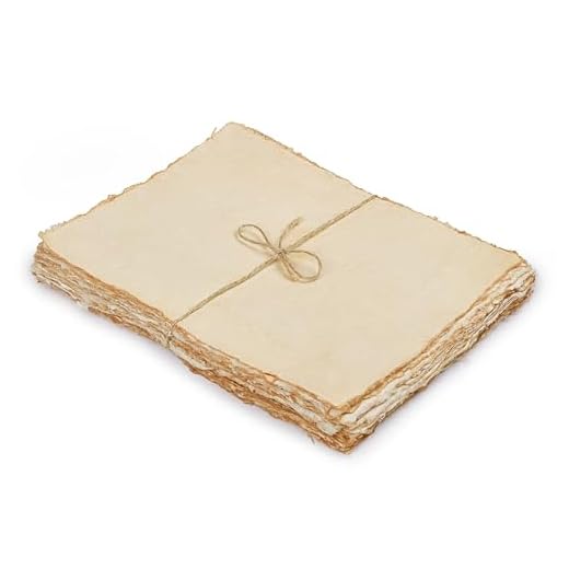 Watercolor Paper - 6 X 4 inches - Mixed Media Watercolor Paper - 150 GSM Thick Deckle Edge Virgin Cotton Handmade Paper - Vintage Toned
