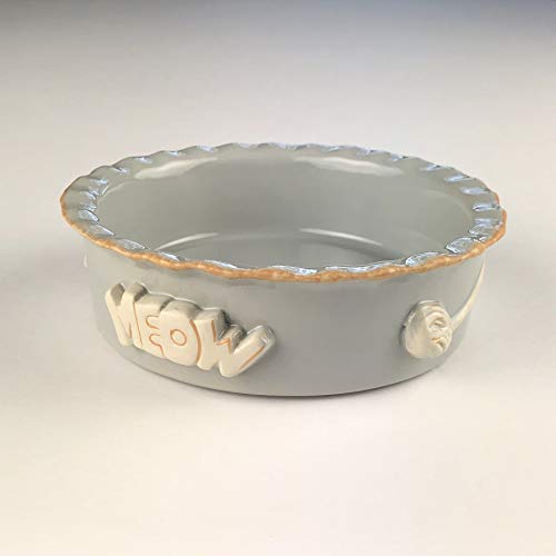 Carmel Ceramica Pcbf3006 French Grey Cat Food/Water Bowl #TOP2