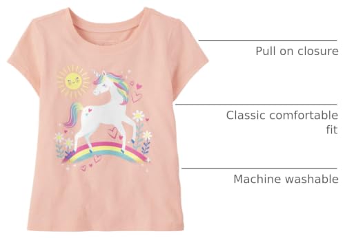 Image of The Children's Place Girls' Basic Short Sleeve Layering Tee
