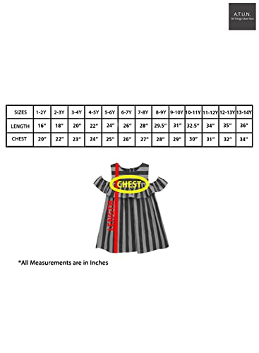 Image of A.T.U.N. (All Things UBER Nice) Girls Cotton Empire Waist Knee Length Sleeveless Casual Dress