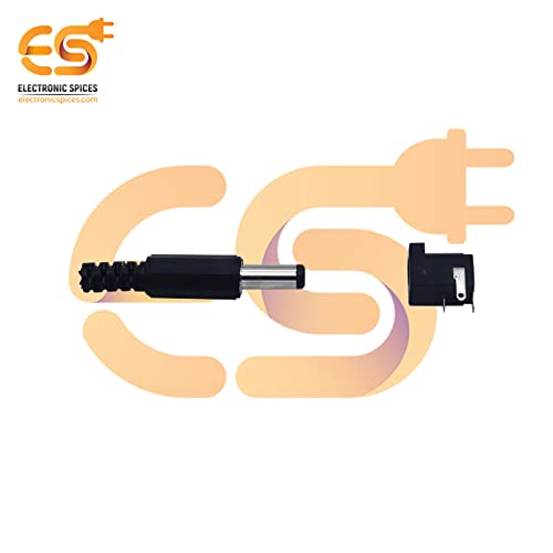 Image of Electronic Spices Male Plug and Female Jack 3 Pin PCB Panel Mount Dc Power Connector Pack of 5 Pair