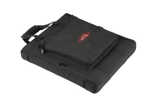 SKB 1Uソフトラックケース スチールレール ヘビーデューティージッパー 外側ポケット ショルダーストラップ