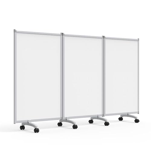 Luxor MB9152WW 3-Panel Mobile Magnetic Whiteboard Room Divider