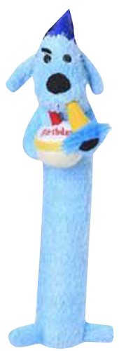 Multipet's 12-Inch Happy Birthday Loofa Dog Toy, 1 Count (Colors May Vary) for All Breed Sizes
