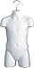DisplayTown White 4 Mannequin Forms - Male Female Child & Toddler Torso Hanging Mannequin Set Hollow Back Plastic Body Forms, S-M Size (White, Short Set)