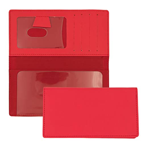 Red Smooth Leather Checkbook Cover for Top Tear Personal Checks -  Carousel Checks Inc., CLP-RED02
