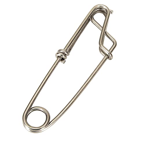 Emerillones de pesca de alta resistencia – Mosquetón de pesca de acero inoxidable, cierre giratorio, conector para cebos de agua y salada, anillos sólidos, aparejos de pesca