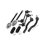 Partuto 8pcs Front Suspension Kit Inner Outer Tie Rod End Front Sway Bar Link with Boot for Ford Edge 2007-2014 for Lincoln MKX 2007-2015 Replacement