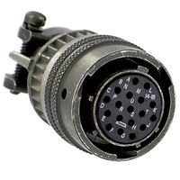 AMPHENOL MS3116F14-18S 18 POSITION, 600 VAC, 7.5 AMPS, 850 VDC, ALUMINUM ALLOY SHELL, CIRCULAR CONNECTOR, MOUNTING TYPE: FREE HANGING, OLIVE DRAB CADMIUM FINISH, SHELL SIZE INSERT: 14-18, SOLDER CUP T