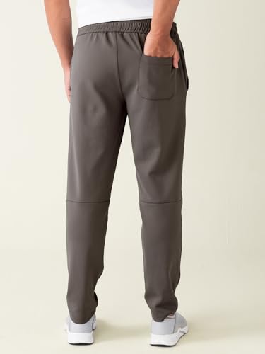 Image of DAMENSCH Men Mid Rise Regular Fit Cotton Blend Solid Moisture Wicking Antimicrobial Zipper Pocket Super Comfortable Baby Terry Lounge Joggers
