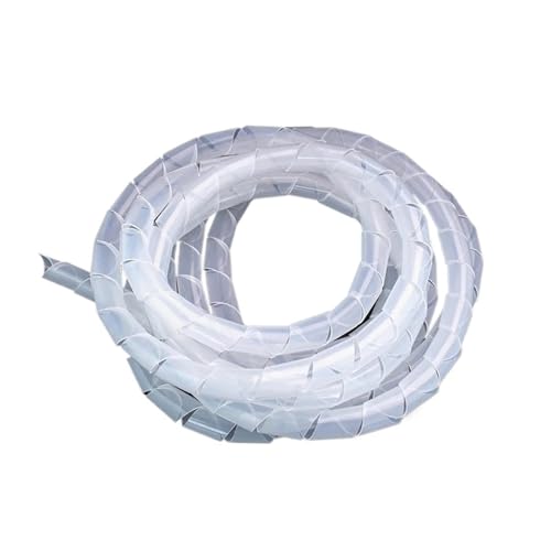 Manga Protectora para Cables en Espiral Manguito Espiral for Cable y Manguera de 4-30 mm, Multicolor(White,18MMX3M)
