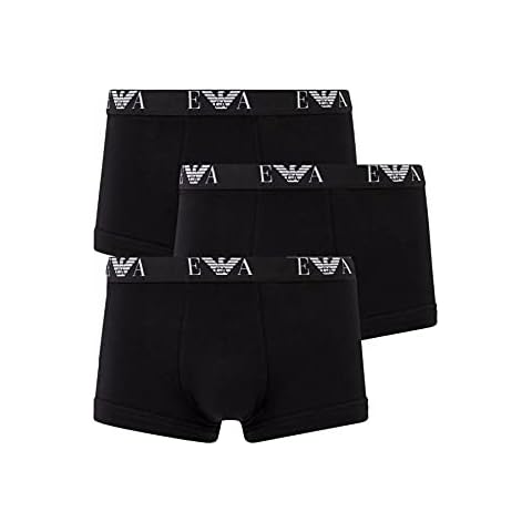 Emporio Armani Men's Black 3 Pack Trunks Cover