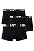 Produktbild Emporio Armani Herren Men's Basic - Essential Monogram 3-pack Trunk Boxershorts, Black/Black/Black, M