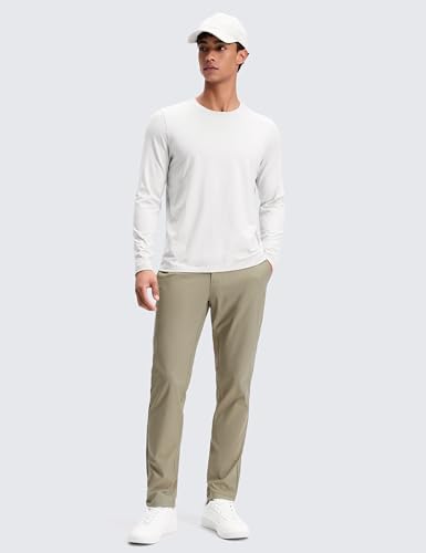 Image of CRZ YOGA All Day Comfy Golf Pants 28 inch /30 inch /32 inch /34 inch /36 inch | Decent Stretch, Wrinkle-Resistant, Casual, Slightly Tapered Leg, Flat Front, Pockets, Trousers for Men