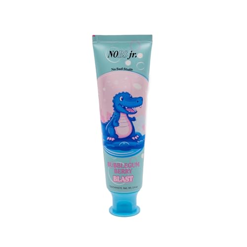 Image of NOBS Jr. Kids Nano Hydroxyapatite Toothpaste - Fluoride Free, SLS-Free, Remineralizing - Dentist Formulated - Bubblegum Berry