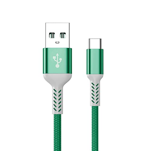 USB C Cable 2M Type C Charger Fast Charging Lead Braided USB-C Charger Cable for Samsung Galaxy S20 Fe S10 S9 S8 Plus A12 A20e A21s A32 A40 A50 A70 A90 A41 A51 A52,Huawei,Sony,Google Pixel