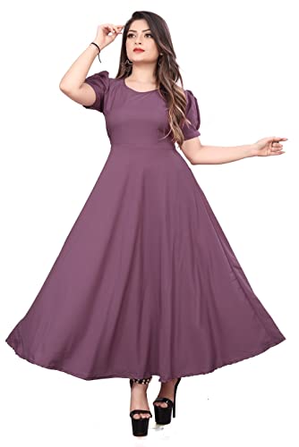 Image of NEW Aline Maxi Dress for Women in Purple Color
