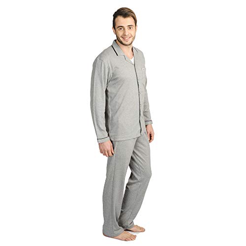 Image of Men's Cotton Blend Striped Pyjama Set Pack of 1