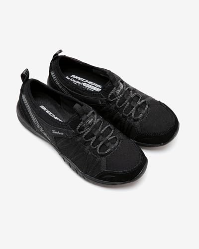 Skechers Skechers Women's Relaxed Fit, Breathe-Easy Rugged Sneaker, Black, 6 M US