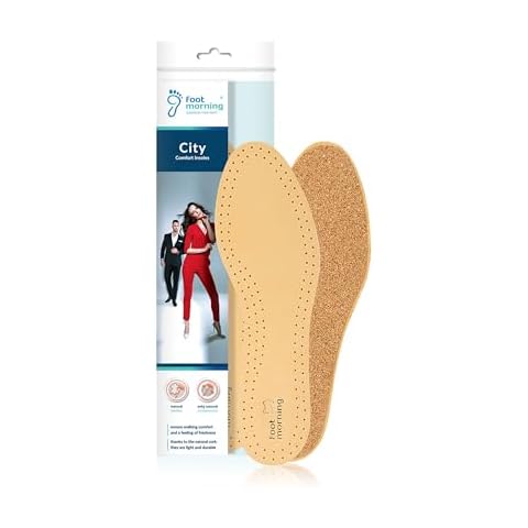 Foot Morning City Leather Insoles with Cork Base Cover
