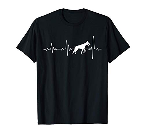 Doberman Love Heartbeats Dobermann Lover Gifts Camiseta