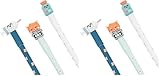 Mr. Wonderful - Set de 3 stylos effaçables Bo-Bo - Panda rouge avec radiographie - Stylos à encre bleue (Lot de 2)