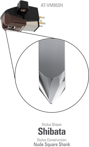 Audio-Technica AT-VM95SH VM95-Serie Stereotonabnehmer Shibata Braun