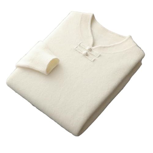 Suéter para hombre vintage cálido confeccionado con cuello alto de botones Pan Kou
