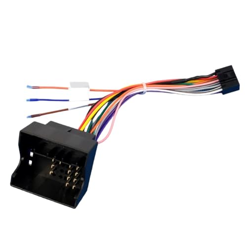 EaseSunny Faisceau de câblage d'autoradio 16 broches pour Ford Focus MK2, connecteur d'alimentation en plastique ABS pour installation de mise à niveau audio...