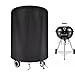 PPIOOY 防水 210d グリルカバー ガスコンロカバー 屋外用 bbqグリルカバー ラウンドグリルカバー バーベキュー コンロカバー ガーデン 焚火台カバー ブラック