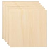 QUARKZMAN 6 Stück 3mm Lindenholz Sperrholzplatten 15 x 15 x 0.3 cm Dünne Ungeschliffene Sperrholzplatten Bastelholzplatten Für Laser CNC Schneiden Holzgravur Anbrennen Zeichnen Architektur