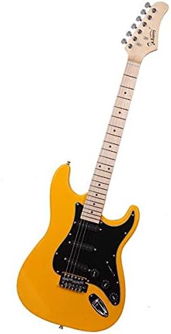 Music Lover GST Stylish Electric Guitar Kit with Black Pickguard Orange 3-7 Days Delivery